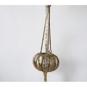 Vintage Handmade Large Oil/Candle Hanging Swag Lamp Unique Rare 22"/8"